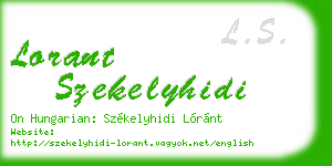lorant szekelyhidi business card